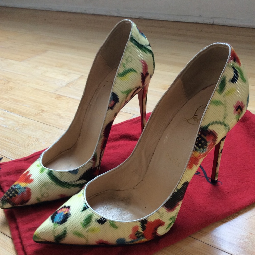 Christian Louboutin Pigalle Follie 100 Hawaii 38.5